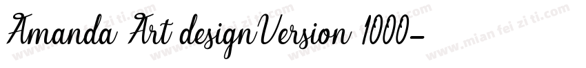 Amanda Art designVersion 1000字体转换